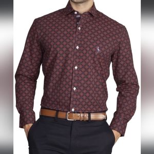 TAYLOR BYRD GEO NAVY PRINTED MEN SHIRT
